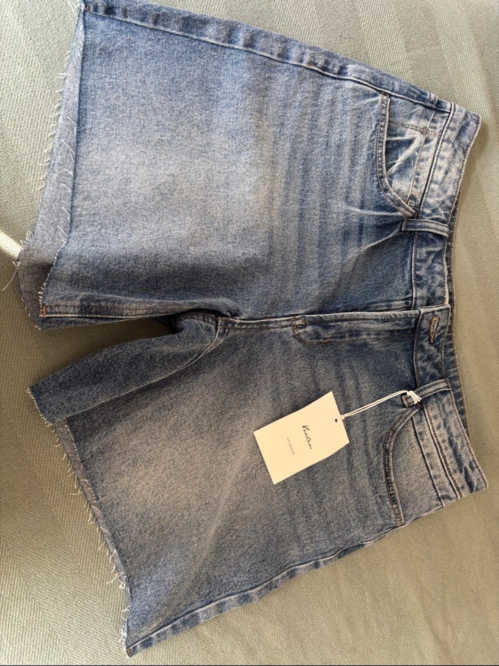 KanCan Medium Wash Blue Denim Shorts
